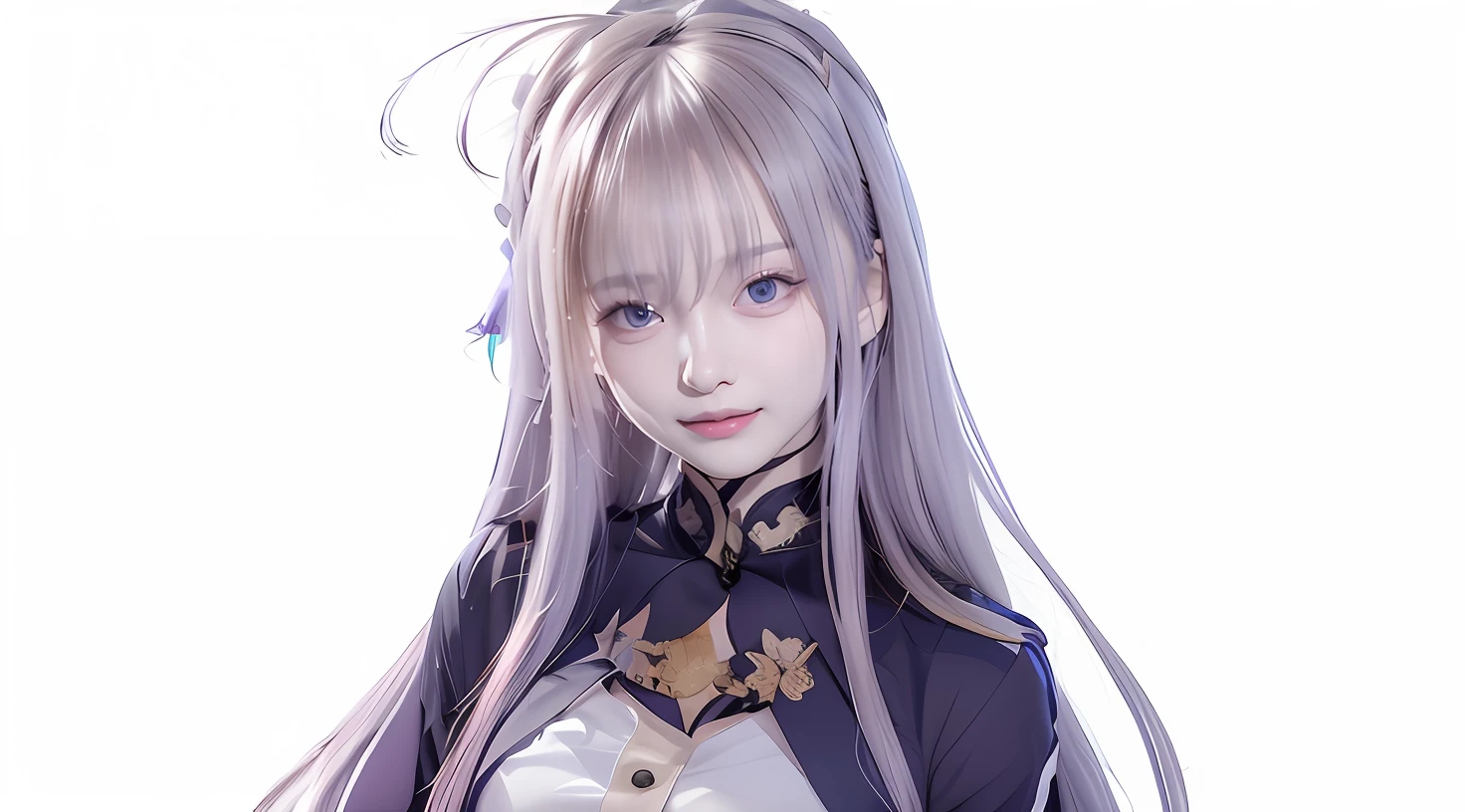 anime, a woman with long hair and a purple dress, ayaka genshin impact, lucina from fire emblem, from the azur lane videogame, roguish smirk, from girls frontline, portrait knights of zodiac girl, marin kitagawa fanart, keqing from genshin impact, characters from azur lane, edelgard from fire emblem, female anime character,realistic ,ultra detail