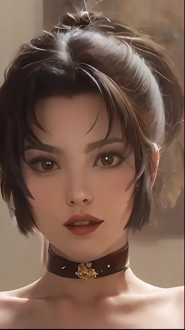 A closeup of a woman，There are chokings and chokings on the neck, author：ruanjia、stanely artgerm, Guviz-style artwork, rossdraws portrait, Beautiful character painting, Rossdraws digital painting, Ross Tran style, Ross Tran 8 K, Guviz, Stunning anime face portrait, inspired by Ross Tran