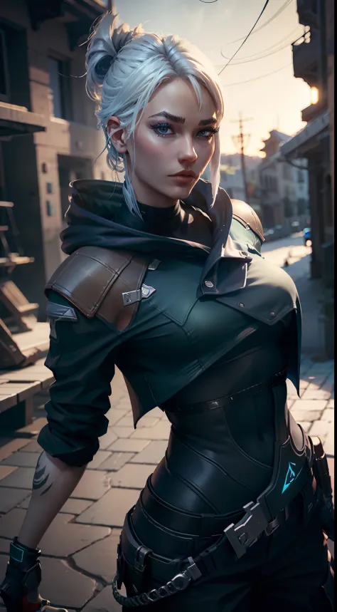 jett character from valorant game, wearing adventural outfit, sexy look, (masterpiece:1.4, best quality), ultra detailed, highest detail quality, ultra realistic, photography lighting, overcast reflection mapping, ((photorealistic)), cinemeatic, movie qual...