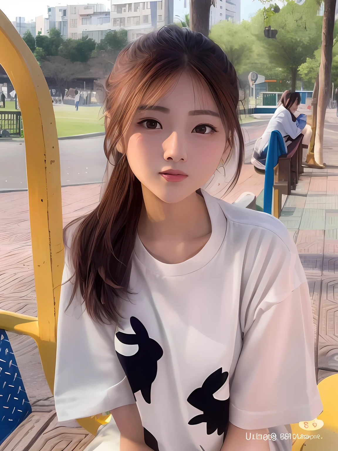 arafed asian woman sitting on a bench in a park, xintong chen, tzuyu from twice, young and cute girl, ulzzangs, young cute wan asian face, 19-year-old girl, cute beautiful, Cute young girl, wan adorable korean face, beautiful lovely, Korean girl, Ruan cute vtuber, young lovely Korean faces