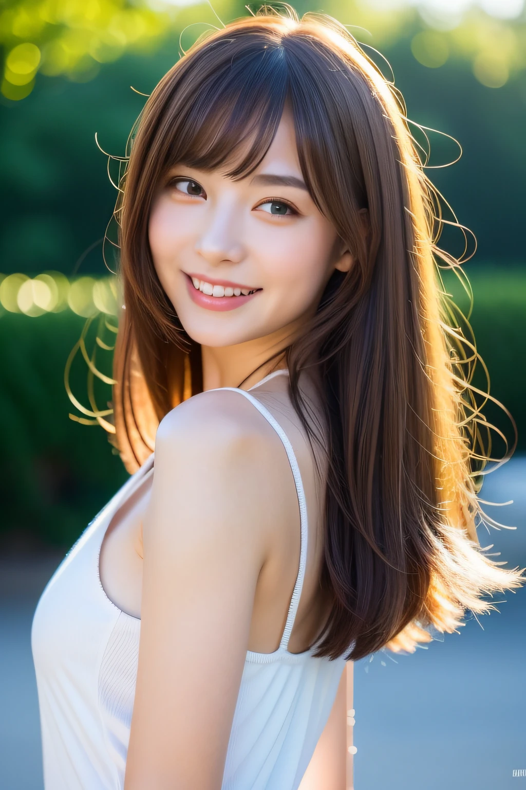 Close up photo of a girl、Brown hair、、Hot spring in the background、Natural hot springs
Highest Quality、realisitic、Photorealsitic、(intricate detailes:1.2)、(delicate detail)、(ciinematic light、best quality backlight)、Clear Line、foco nítido、Lifelike face、Detailed face
Unity 8K Wallpapers、超A high resolution、(Photorealsitic:1.4)、looking at the viewers、full body Esbian、(In the street)、(Casual wear)、(full body Esbian)、the pose、A smile