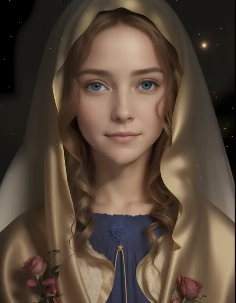 Blessed Virgin Mary 19 Years Old Con Una Cara Seria Y Piadosa Con Una Mirada Dulce Y 6219