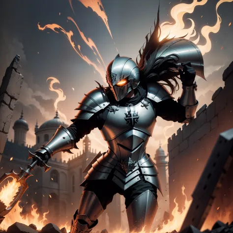 Godserg _art - Heroic Knight ( grey scale)