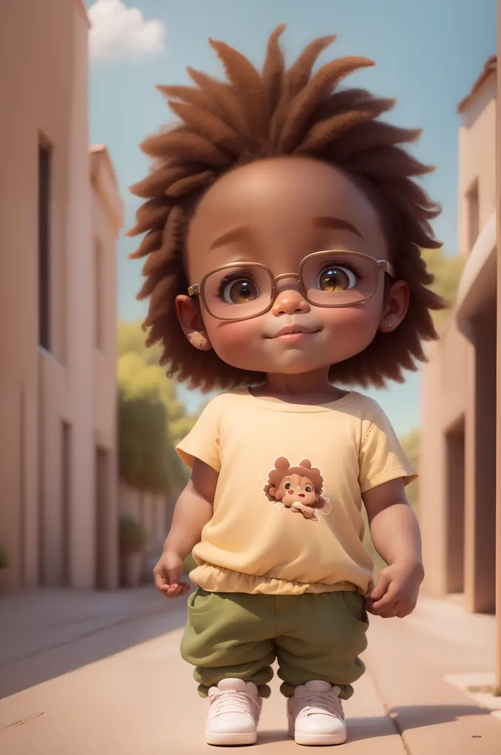 Chibi menina cor marrom:2, coffee color:2 queimado pelo sol, feliz de 15 anos (marrom:1) afro: 1.25 Estilo Pixar: 1.25 afro: 2.4...