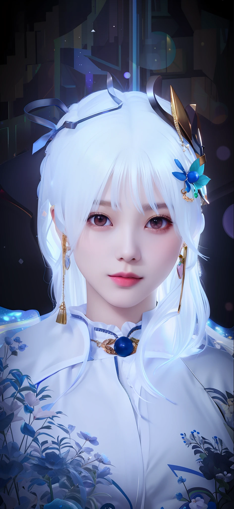 (极其细致的 CG unity 8k 壁纸), 世界上最美丽的艺术品, 1女孩, 上半身,韩国偶像, 吉秀,