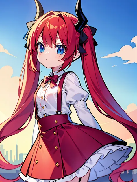 {{best quality}}, {{masterpiece}}, {{ultra-detailed}}, {illustration}, {detailed light}, red hair,blue eyes,twintails,lolita,sus...