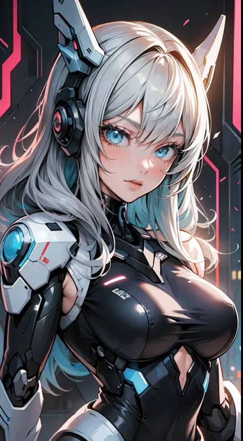 Woman in futuristic suit, Cyberpunk anime girl mecha, Girl in Mecha Cyber Armor, biomechanical oppai, an oppai cyberpunk, best a...