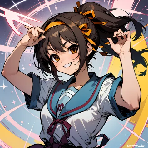 Suzumiya Haruhi, the charismatic protagonist of "The Melancholy of Haruhi Suzumiya," is a captivating and vivacious character wh...