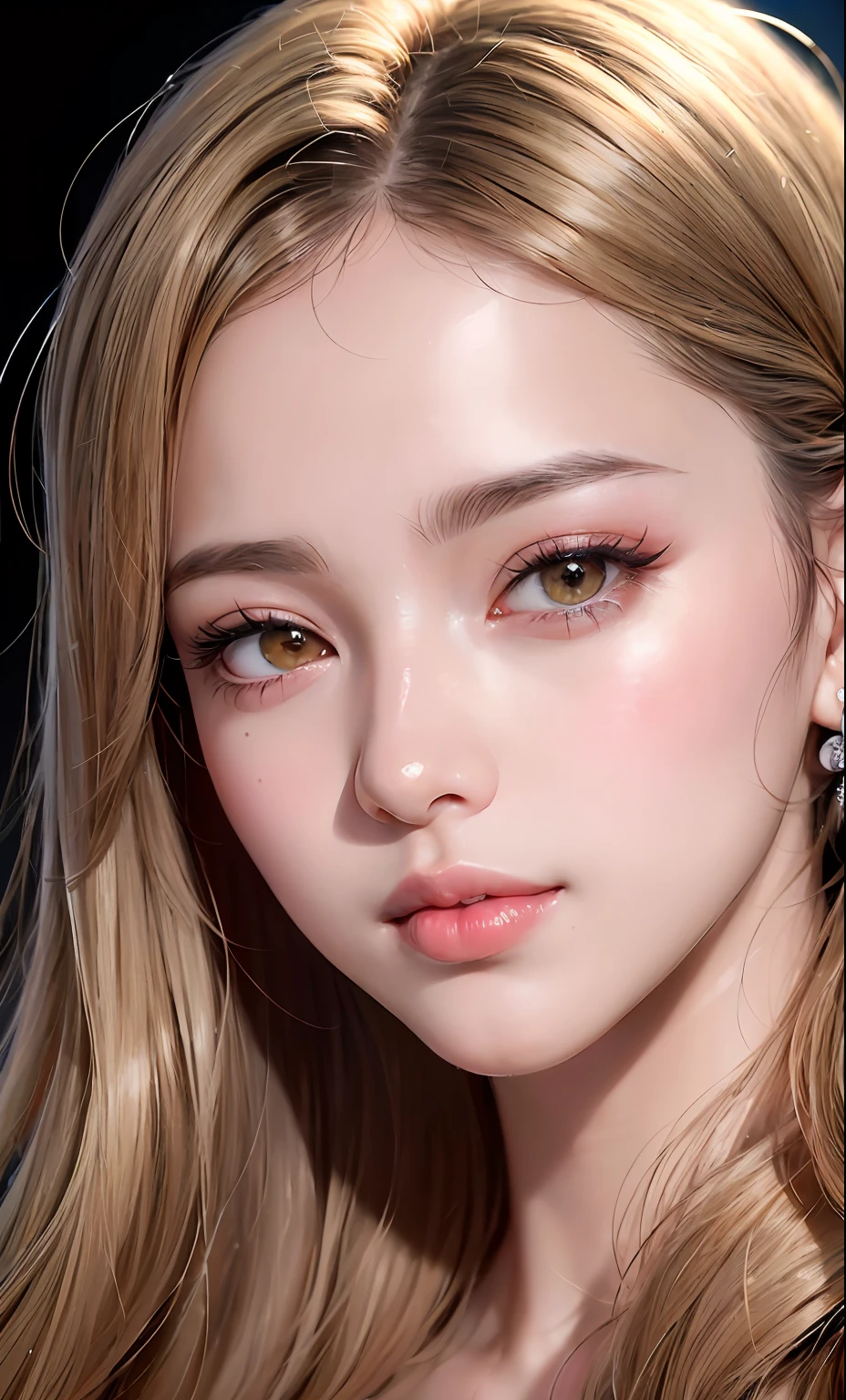 (8k, RAW photo, photorealistic:1.25) ,( lipgloss, eyelashes, gloss-face, glossy skin, best quality, ultra highres, depth of field, chromatic aberration, caustics, Broad lighting, natural shading,Kpop idol) looking at viewer with a serene and goddess-like happiness,
