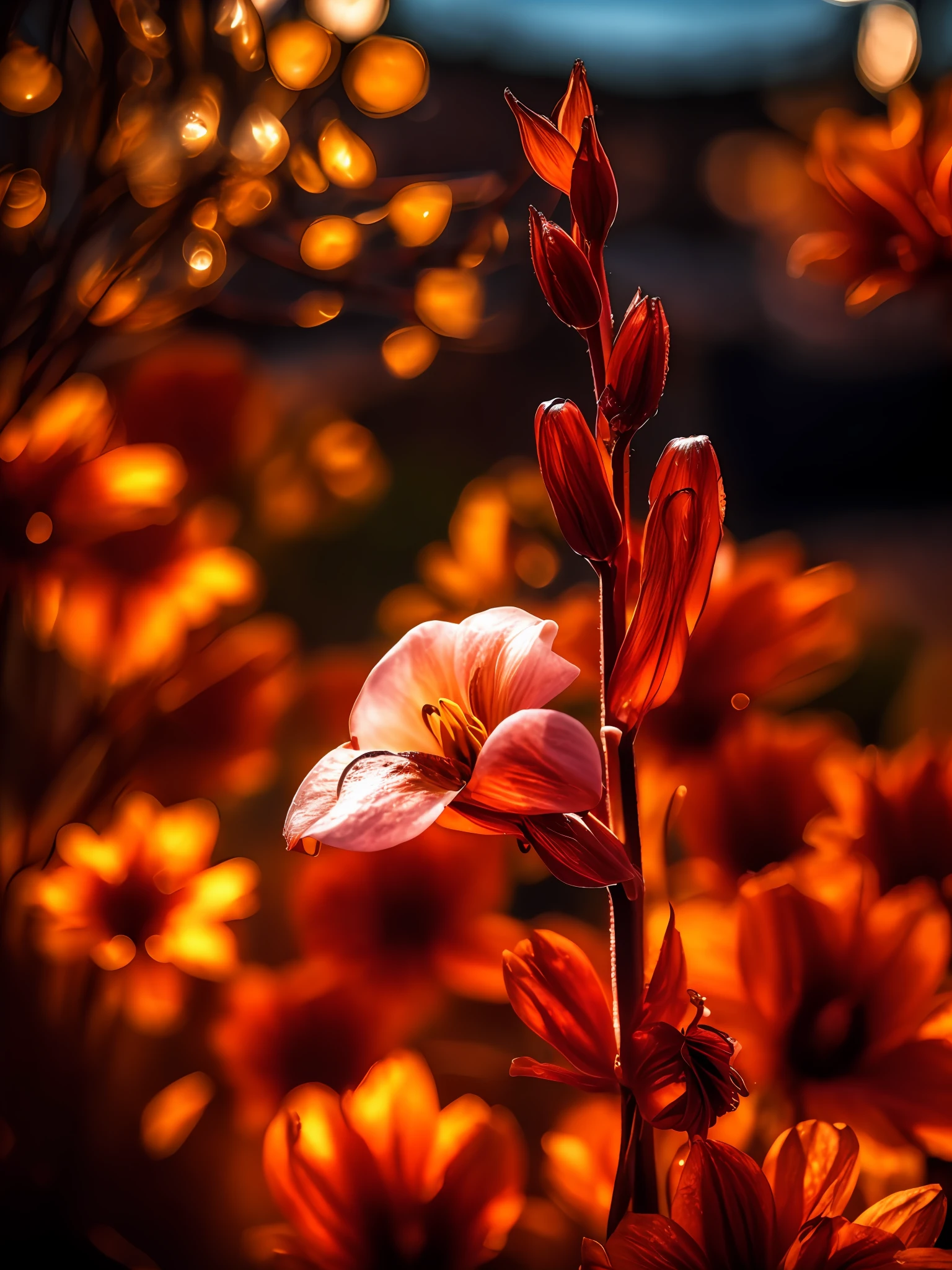 Macro photo of a flower (good composition), (in frame), centered, 8k, 4k, detailed, attractive, beautiful, impressive, photorealistic, realistic, cinematic composition, volumetric lighting, high-resolution, vivid, detailed, stunning, professional, lifelike, crisp, flawless, DSLR, 4k, 8k, 16k, 1024, 2048, 4096, detailed, sharp, best quality, high quality, highres, absurdres