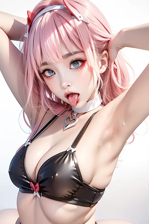 1girl, (sticking out her tongue out), (tongue), ultra high res, photorealistic, best quality, 8k resolution, masterpiece, cat ears, ((choker, latex, tight swimsuit)), tank top, ((close up face view)), (ahegao), kneeling, oh face, Open your mouth wide, Stic...