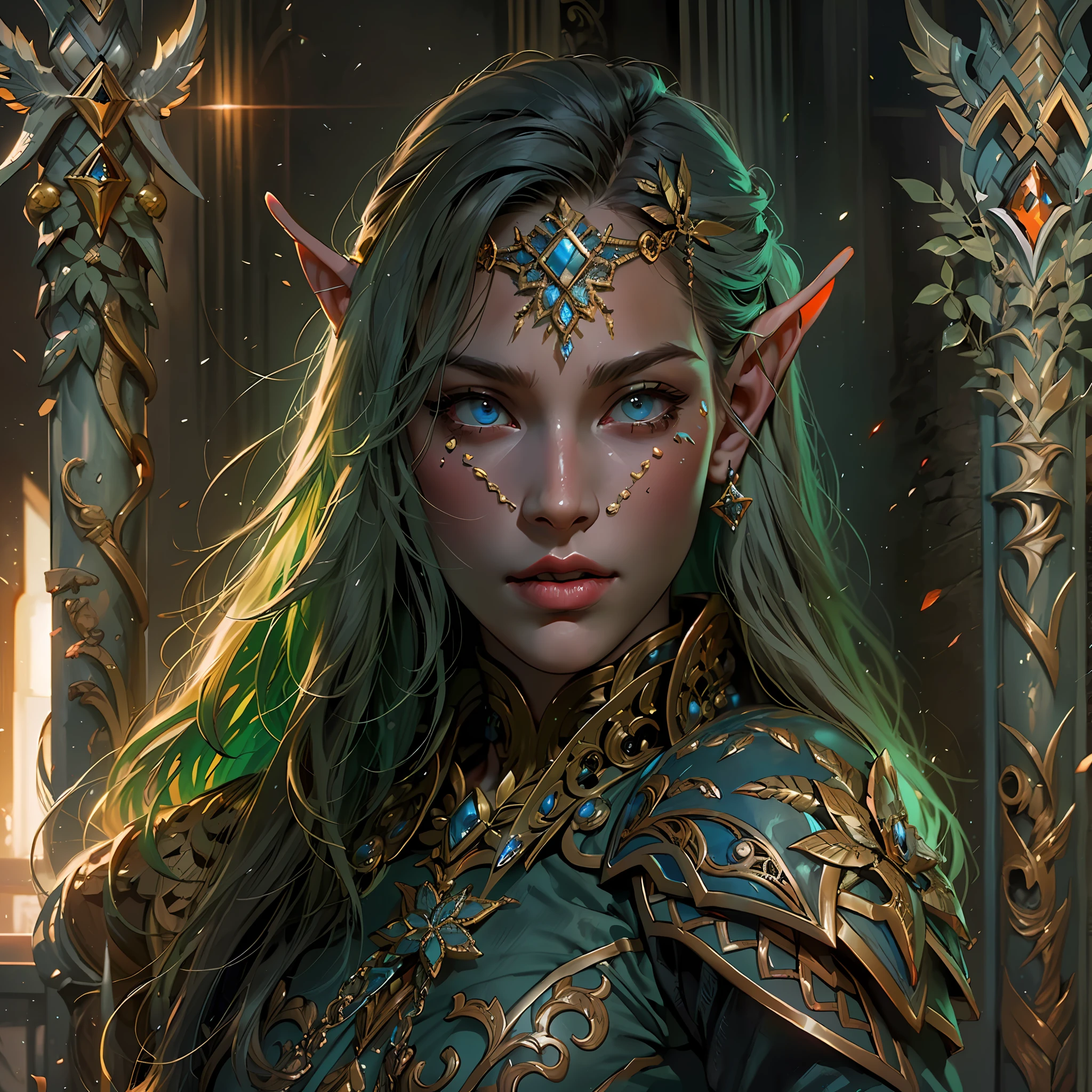 high details, best quality, 8k, [ultra detailed], masterpiece, best quality, (extremely detailed), dynamic angle, ultra wide shot, RAW, photorealistic, fantasy art, dnd art, rpg art, realistic art, a wide angle picture of an epic female elf arcane warrior, warrior of magic, fighter of the arcana, full body, [[anatomically correct]] full body (1.5 intricate details, Masterpiece, best quality) casting a spell (1.5 intricate details, Masterpiece, best quality), casting an epic spell, [colorful magical sigils in the air],[ colorful arcane markings floating] (1.6 intricate details, Masterpiece, best quality) holding an [epic magical elven sword with sigils] (1.5 intricate details, Masterpiece, best quality) holding epic [[magical sword glowing in red light]] (1.5 intricate details, Masterpiece, best quality). in fantasy urban street (1.5 intricate details, Masterpiece, best quality), a female beautiful epic elf wearing elven leather armor (1.4 intricate details, Masterpiece, best quality), high heeled leather boots, ultra detailed face, thick hair, long hair, dynamic hair, fair skin intense eyes, fantasy city background (intense details), sun light, backlight, depth of field (1.4 intricate details, Masterpiece, best quality), dynamic angle, (1.4 intricate details, Masterpiece, best quality) 3D rendering, high details, best quality, highres, ultra wide angle