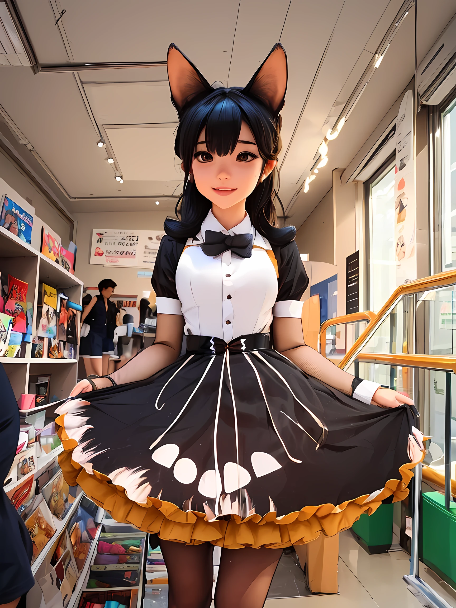 Araffe dressed in a maid outfit in a store - SeaArt AI