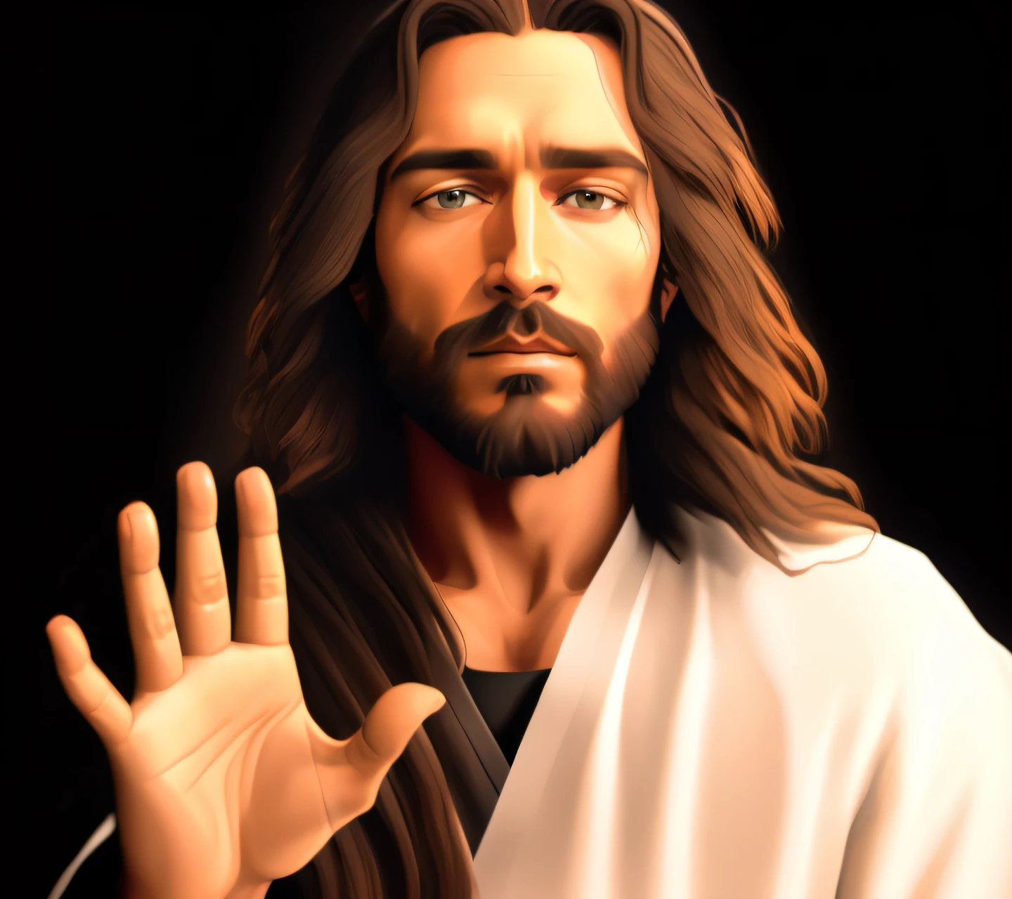 Image of Jesus with his hands up in prayer, Jesus Cristo, Jesus, rosto de Jesus, Retrato de Jesus Cristo, Jesus Cristo Fumando um Blunt, he is greeting you warmly, jesus of nazareth, Jesus Gigachad, Jesus Cristo em Mass Effect, with his hands in his hair, ! holding in his hand !, Jesus Negro