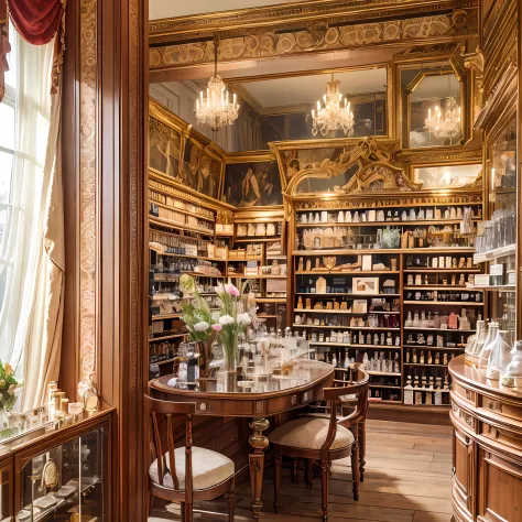 Victorian perfumer: Wild and amazing place, Elegant and elegant perfume shop, Convoluted, Step-by-step, Exquisite, In the style ...