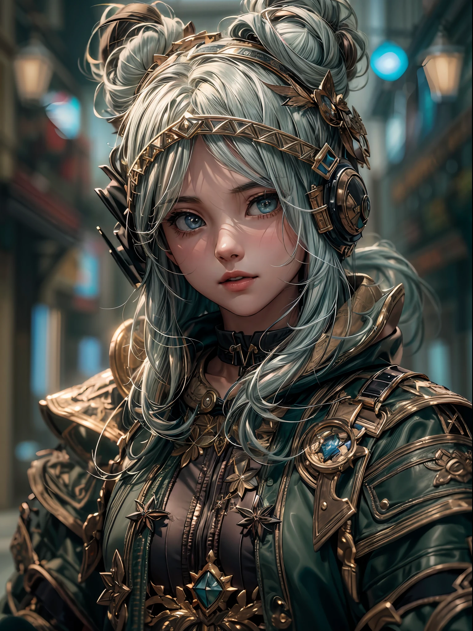 ((((adorable, captivating, enchanting, female)))),(top buns),((shouldered hood, leggings, skirt, pouches)),((boots, gloves, blades)),goddess, anima, (most beautiful images in existence), (masterpiece), (masterwork), top quality, best quality, highest quality, ((highest fidelity)), ((highest resolution)), ((highres)), caustics, film grain, radiosity, photon mapping, ray tracing, ((hyper-detailed)), (((detail enhancement))), ((deeply detailed)), unity 8k, unreal 8k, octane render, awe inspiring, breathtaking, hdr, uhd, hdr, fhd, meticulous, intricate, intimate, nuanced, award winning, (most beautiful artwork),