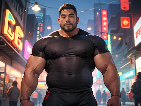 1boy，Best quality，Mature male，big muscular male，daddy，Thick arms，thick leg，Briefs，full bodyesbian，Girl with thick fat chunky physique，photograph of-realistic，tmasterpiece， The upper part of the body，male people，shorter pants，short detailed hair，Strong，（pec...