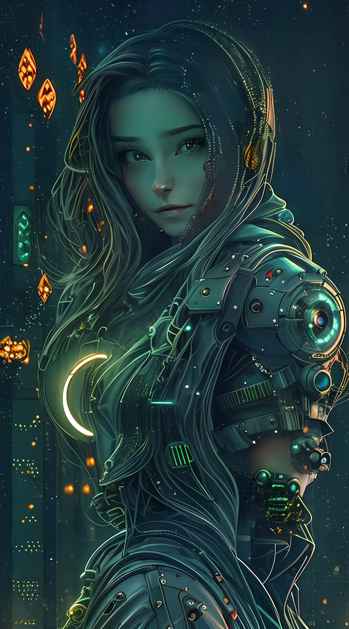 8k, realista, Cyberpunk, Escuro, Noite