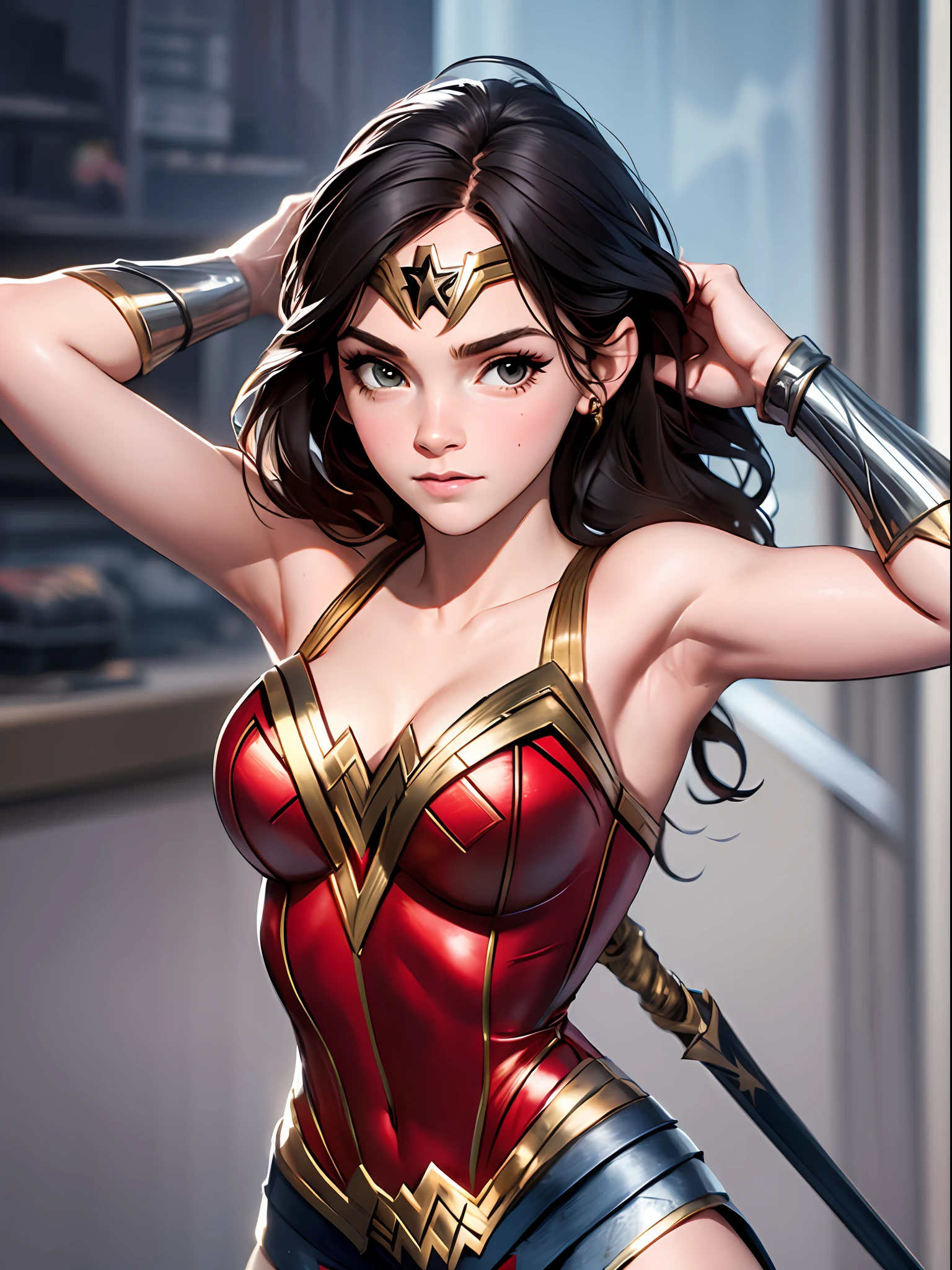 إيما واتسون ترتدي زي Wonder Woman, الطيران, جسم ثابت, فتاة