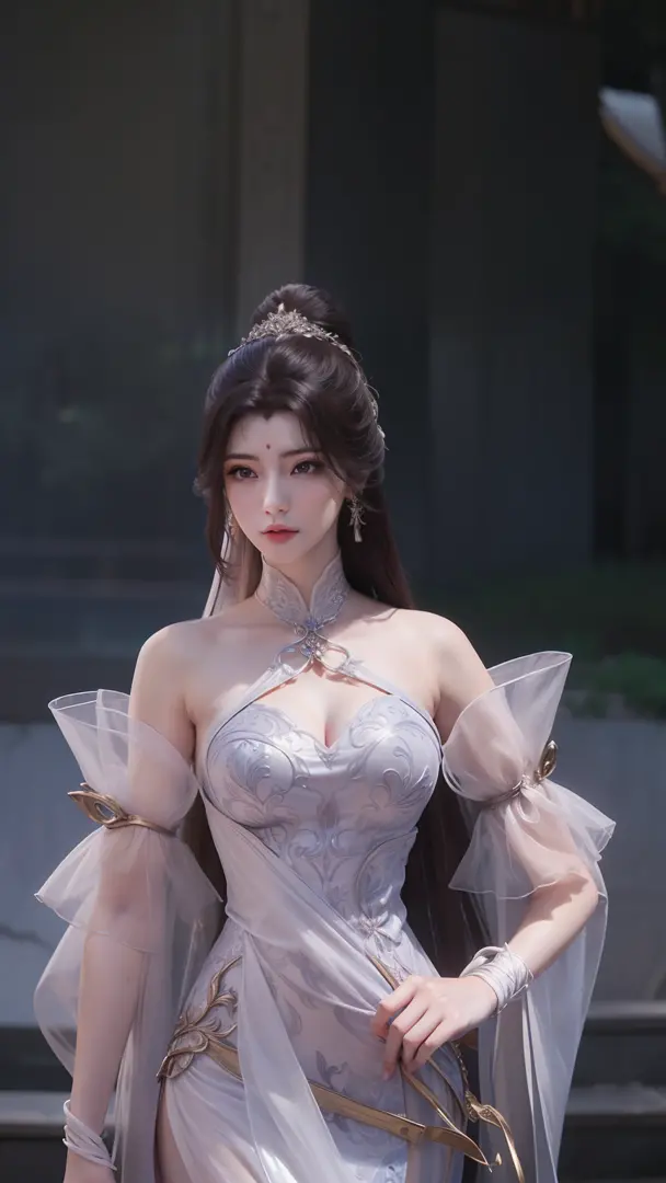unparalleled masterpiece, ultra realistic 8k CG, perfect artwork, ((perfect female figure)), narrow waist, looking at viewer, seductive posture, sexy pose, alluring, clean, beautiful face, pure face, pale skin, absurdly long hair, shiny skin, skindentation...