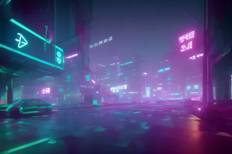 neon foggy futuristic auckland city octane render wvebg1