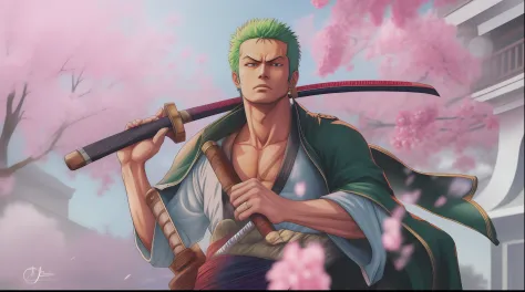 roronoa Zoro, realistic photo, detail, 
original image,