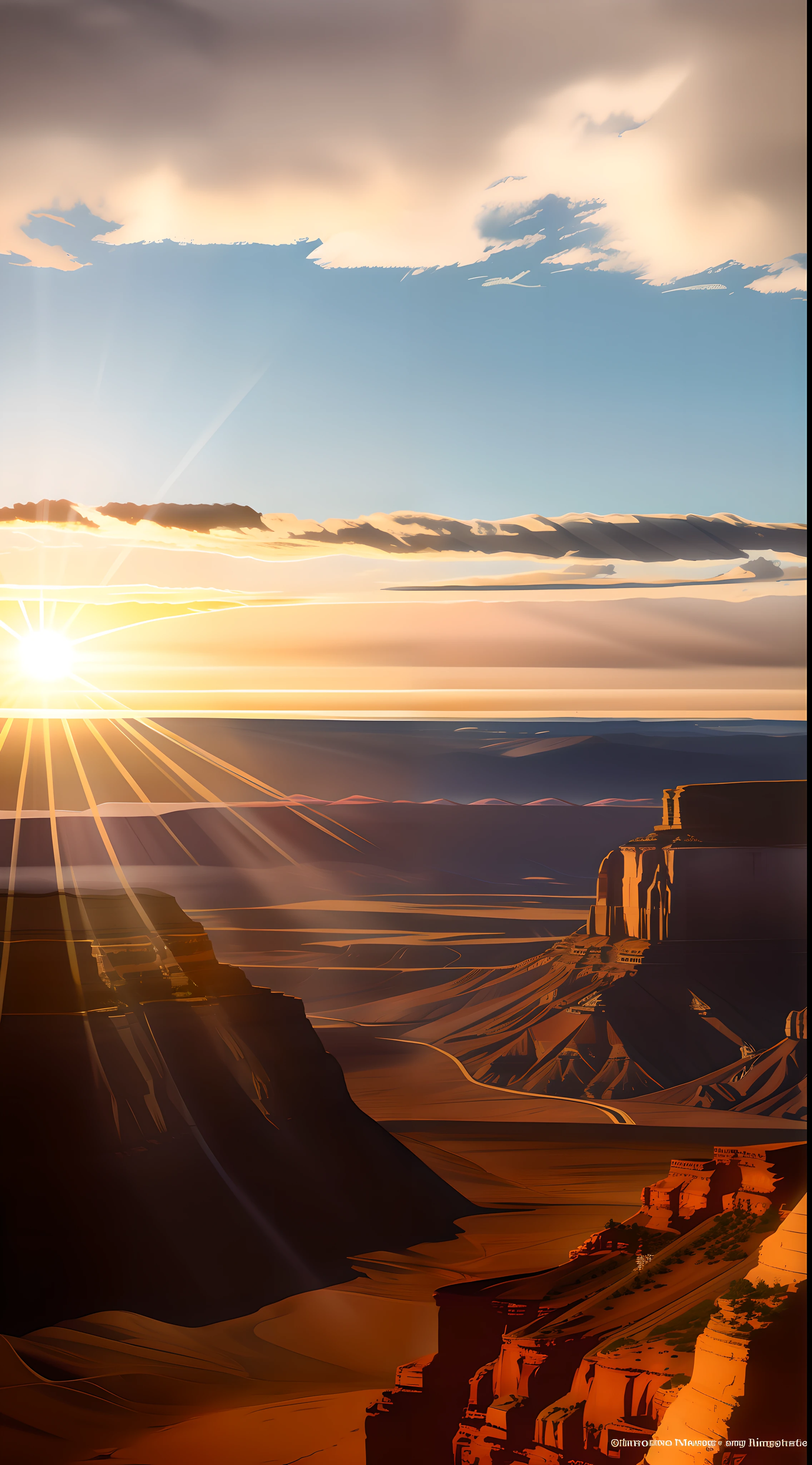 Need，Unbelievably real，photore，Delicate details，hyper qualit，Delicate light and shadow，Hollywood cinematography：（Magnificent，IMAX Screen，Film narrative technique），expansive view：（Endless），Terrain：（Grand canyon，moor），US West，Weather system：（the setting sun，Magnificent），