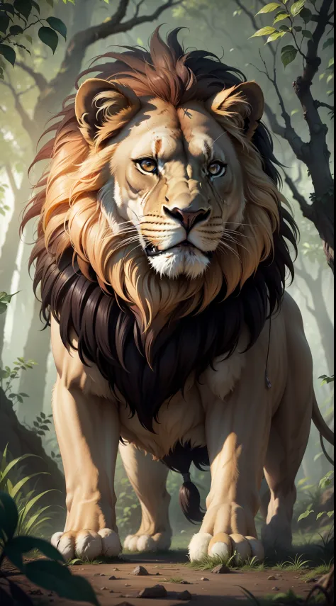 Lion, jungle, High resolution