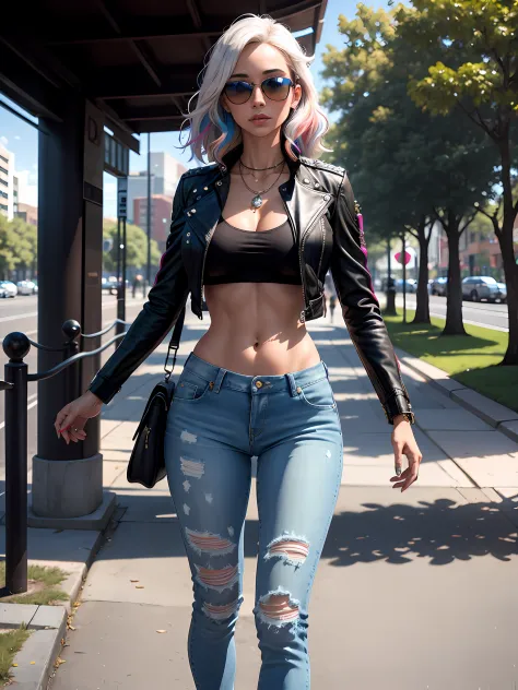 photorealistic, ultra realistic,3d, artstation, cgsociety, 8 k,
award winning photography of a beautiful woman walking at  the p...