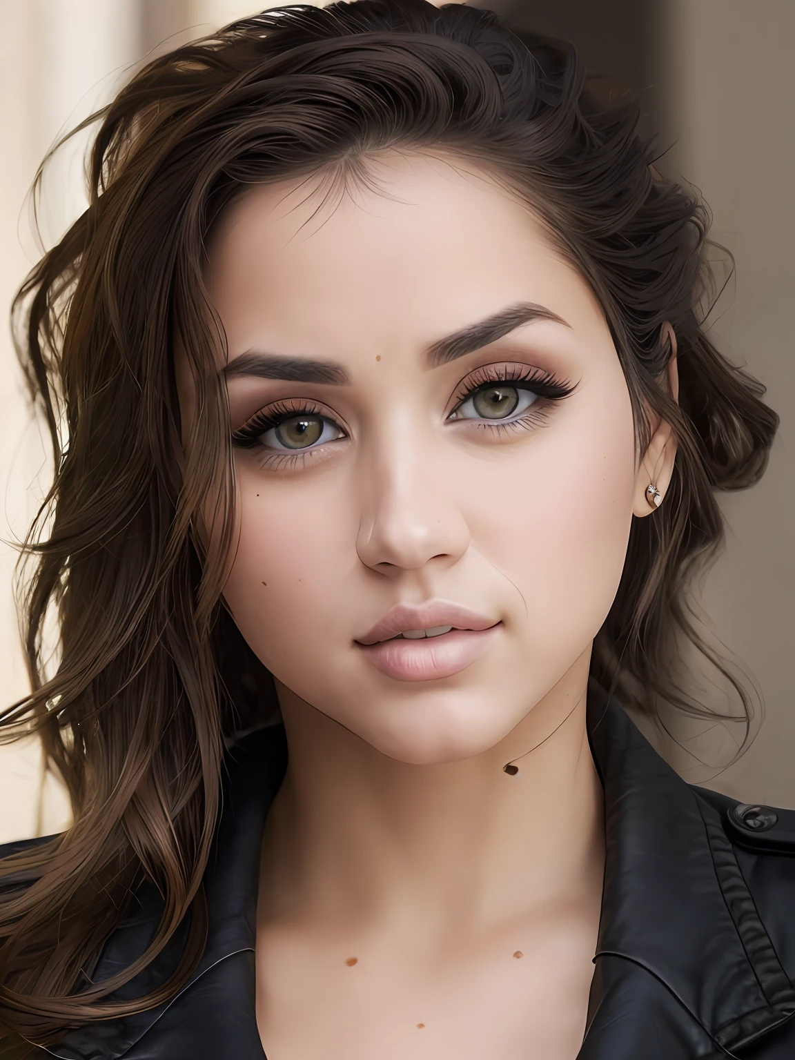 Picture, best quality, a woman in the city, photo of beautiful AAcasual, brown eyes, make up, looking at viewer, perfect face, perfect eyes, sharp focus, Intricate, High Detail, dramatic, photorealistic,