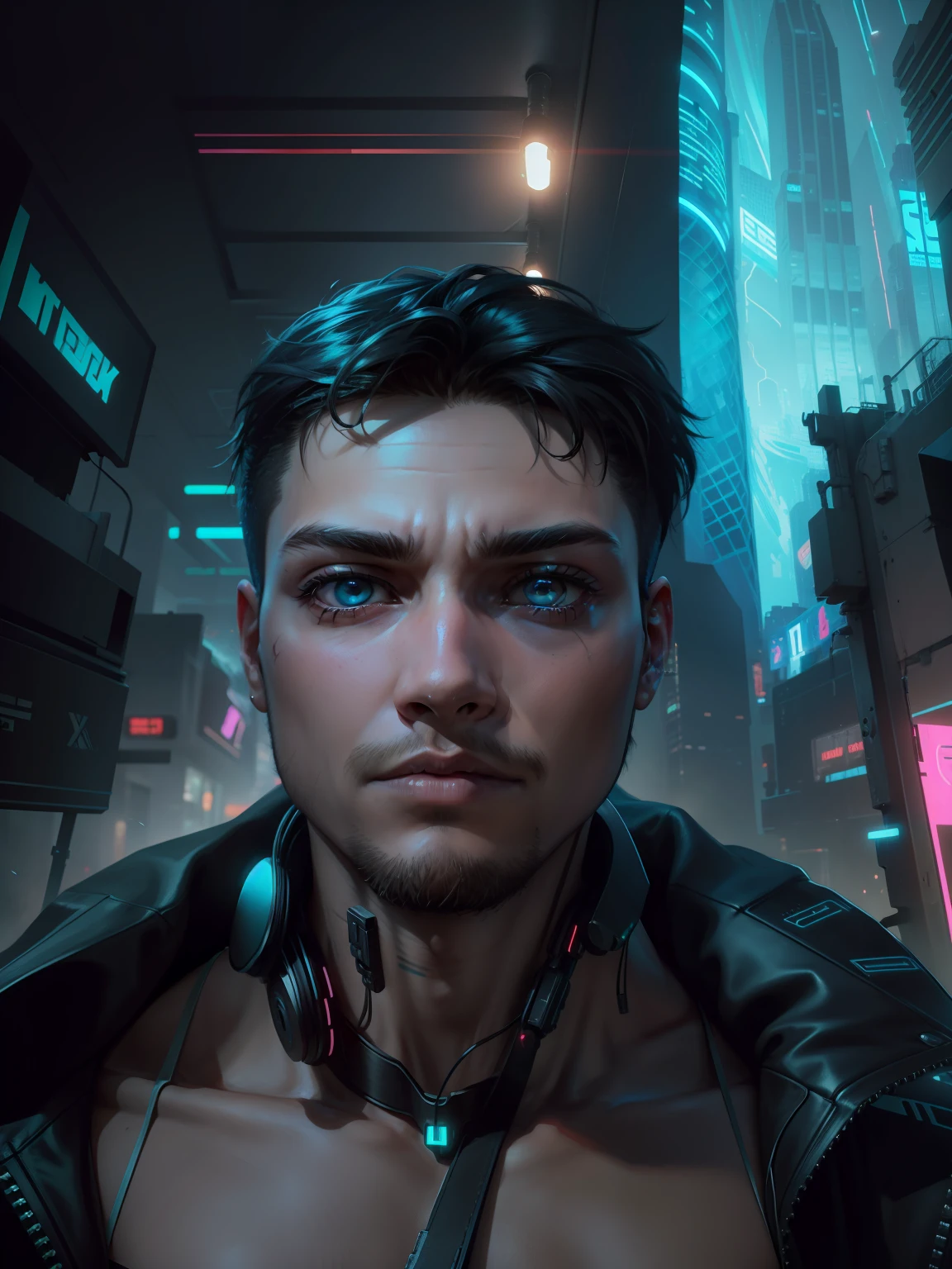 Cyberpunk style boy 4k boy full HD photo - SeaArt AI