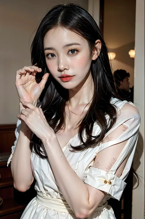 Beautiful Taiwanese mixed-race woman，28 year old，Fashionable to wear，Sexy figure