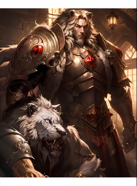 castlevania lord of the shadows knight with great legendary roaring lion