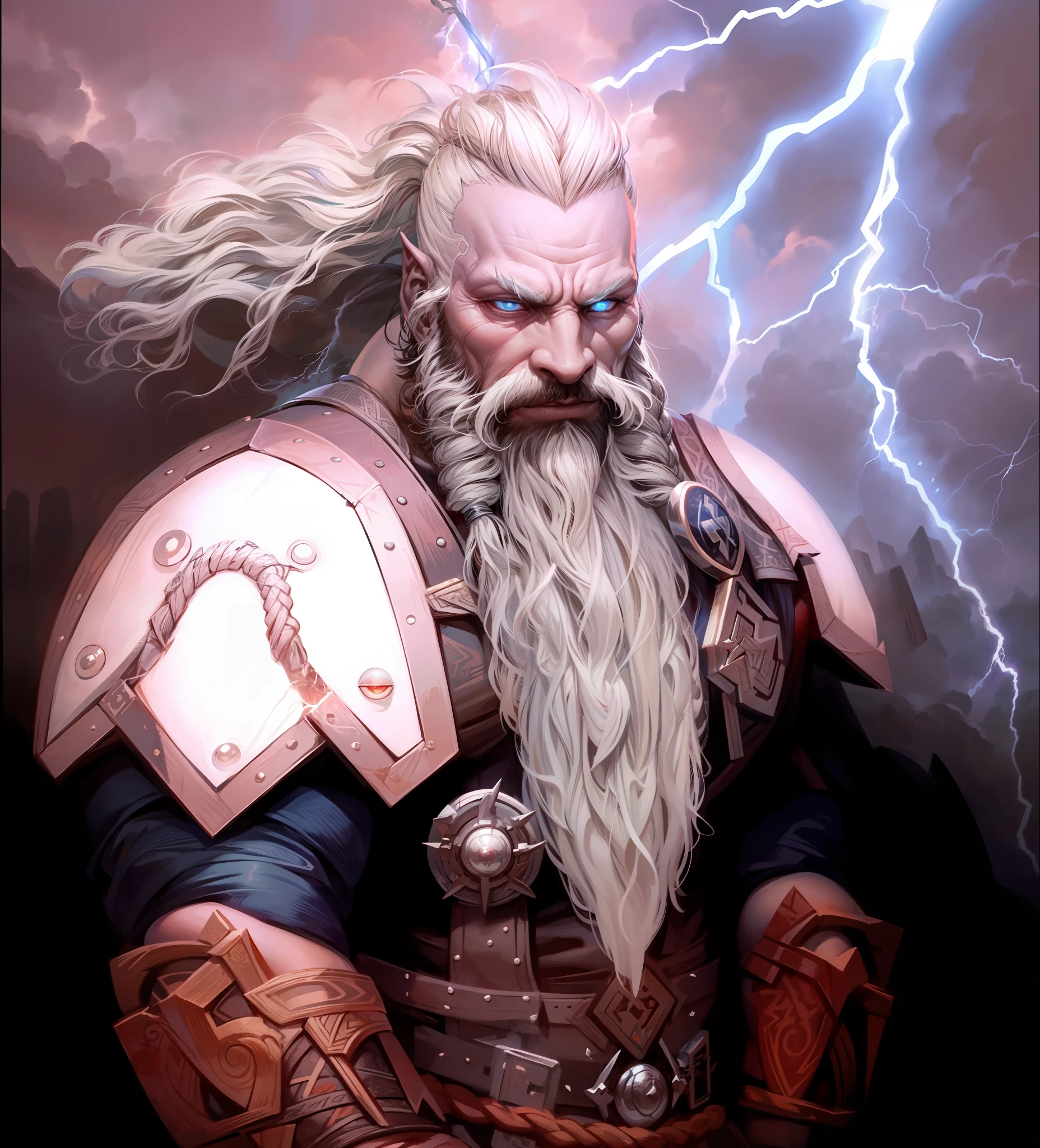 ธอริน: Dwarven พระเจ้า of Thunder War and Lightning, mithycal แคระ, รอยสักแบบนอร์สบนศีรษะของเขา, ฟ้าผ่า coming out of his eyes, ฟ้าผ่า, พระเจ้า of thunder, thunder and ฟ้าผ่า, จมูกใหญ่, ถือขวานในตำนานในมือข้างหนึ่งและค้อนในตำนานในมืออีกข้าง, ผมขาวโกนไปด้านข้าง, อินเดียนแดงถัก, รอยสักที่ศีรษะ, หนวดเคราสีขาวถัก, หมาป่าแกะสลักไว้ในชุดเกราะของเขา, น่ากลัวอย่างยิ่ง, ความโกรธเกรี้ยว, ความโกรธ, ดวงตาที่เร่าร้อน, พระเจ้า, พระเจ้าly power, พระเจ้า-like power of ฟ้าผ่า, จมูกหนามาก, จมูกใหญ่, Dwarven พระเจ้า, แคระ, แคระ from Lord of the Rings, แคระ พระเจ้า