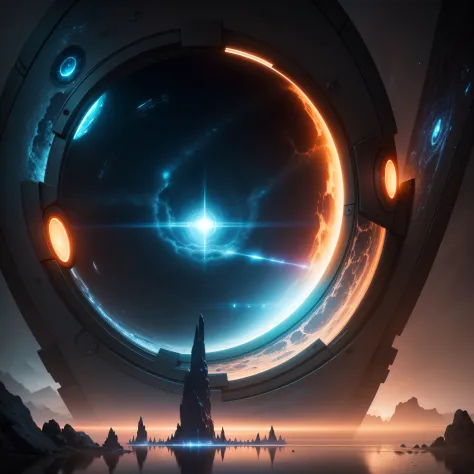 A 4K abstract portal, with a mesmerizing, yet realistic, design and a captivating atmosphere.