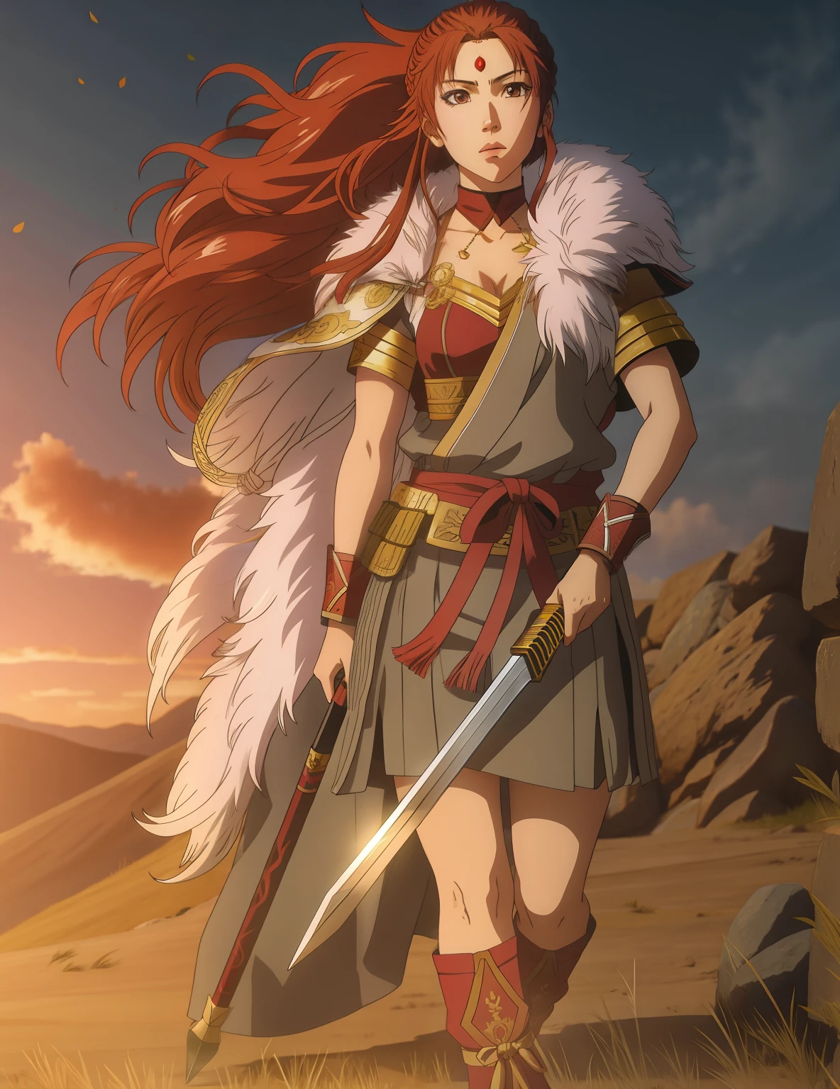 anime feminino guerreiro