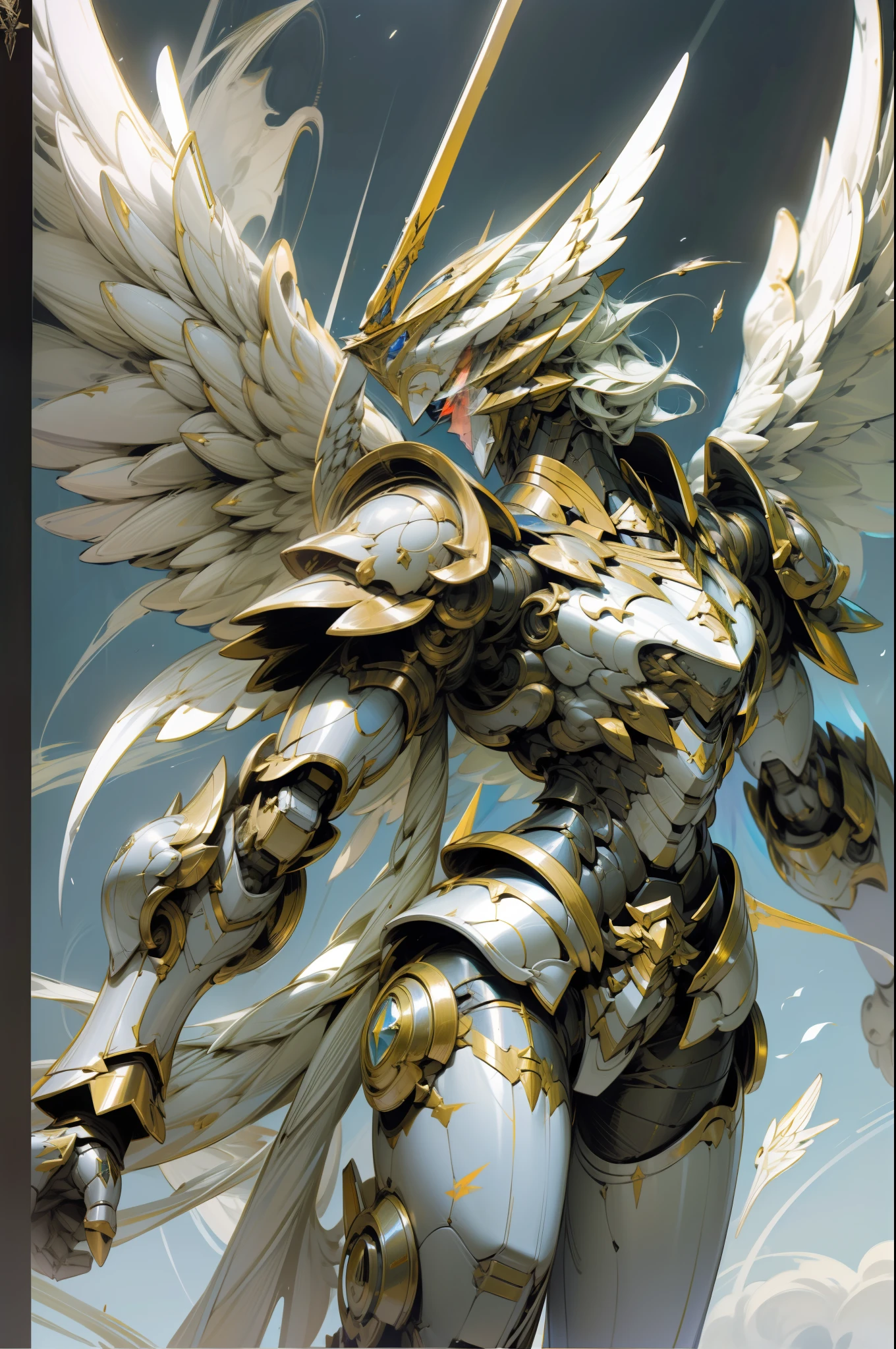 anime warrior king heaven angel handsome...