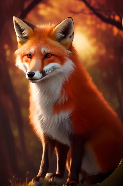 red fox, high fantasy style, smoothlight