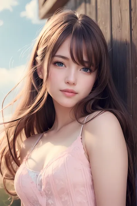 (8k, Best Quality, Masterpiece:1.2), (Realistic, Photorealistic:1.37), Ultra Detail, 1 Girl,Cute,Solo,Beautiful Detailed Sky,Date,(Blush),(Smile:1.15),(Closed Mouth)Small Breasts,Beautiful Detailed Eyes,(Long Hair: 1.2),Floating Hair NovaFrogStyle, Upper B...