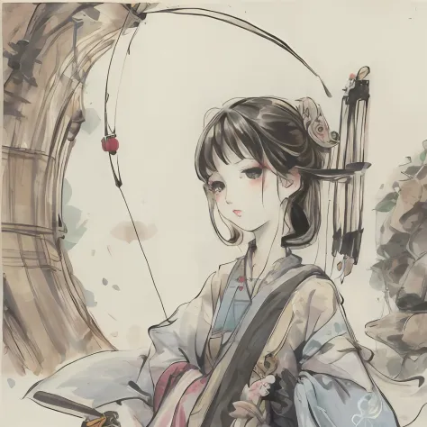 Ancient Yu Ji travels through the world of the future，Machinery in hand
archery