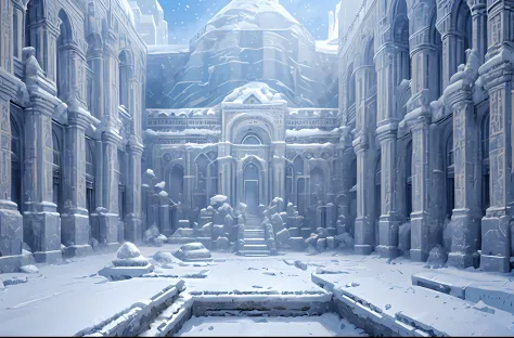 The Lost Snow Country，Syracuse，Land of Snow，Palace of Ice，pixelart，（complexdetails：1.12），hdr，（complexdetails，hyper-detailing：1.1...