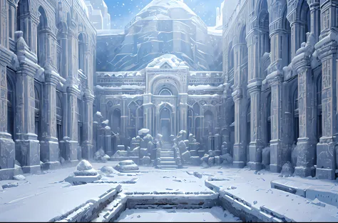 the lost snow country，syracuse，land of snow，palace of ice，pixelart，（complexdetails：1.12），hdr，（complexdetails，hyper-detailing：1.1...