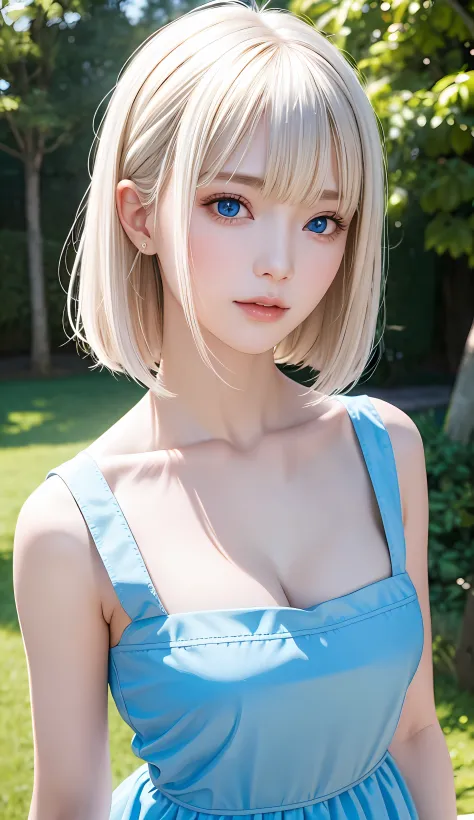 bright expression、photorealisim、top-quality、超A high resolution、a picture、Photo of an exquisitely beautiful Nordic-born girl、Extraordinary beautiful girl、Detailed cute and beautiful face、(pureerosface_v1:0.008)、Short bob cut with beautiful bangs、alice in th...