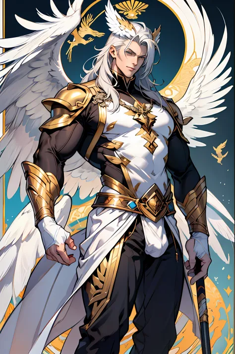 Caius is a handsome male, stands at 7ft tall. He has an athletic body structure. He wears royal attire thats silver and gold. He...