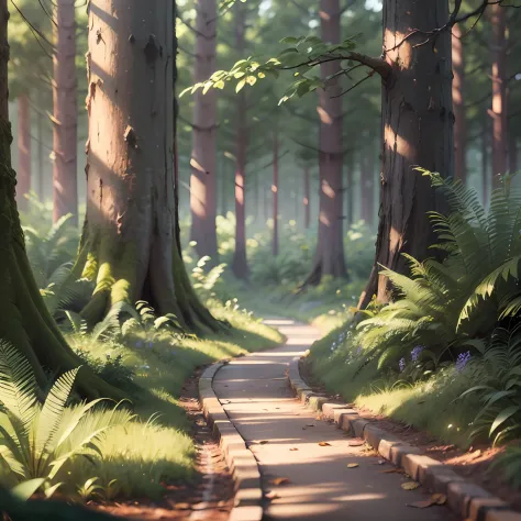 hyper realistic ,8k ,Pixar style ,upscale ,high quality , very extremely detailed,  masterpiece,best quality , dense green trees grouped in deep harmony , as the fresh breez whispers through their leaves ,snakes on ground and dense trees ,photorealistic ex...