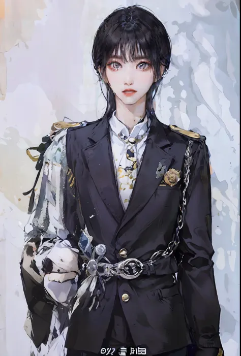 arafad image of a man in a suit and tie and tie, cai xukun, bladee from drain gang, inspired by bian shoumin, beautiful androgyn...