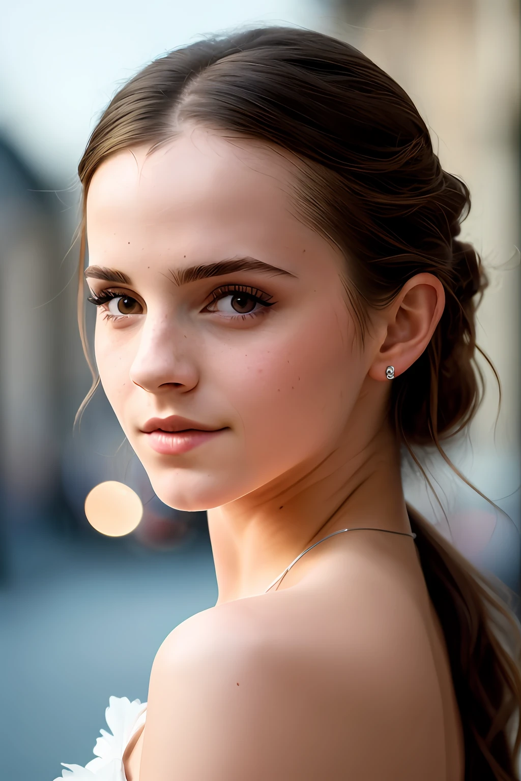 ​obra maestra、Emma Watson caminando por un pueblo en las afueras de Francia、(alto detalle:1 1)、Cara áspera、piel natural、alta calidad、NSFW、hermosos ojos、(detailed caras and eyes)、(caras: 1 2)、ruido、extra, Fotos auténticas, .PSD, fotografía de película de lámpara, enfoque nítido, iluminación de contraste, piel detallada, Alta resolución 8K, Detalle loco, siendo realista, fotografía profesional, 8k hd, cámara réflex, iluminación suave, alta calidad, granos de película, FujifilmXT3