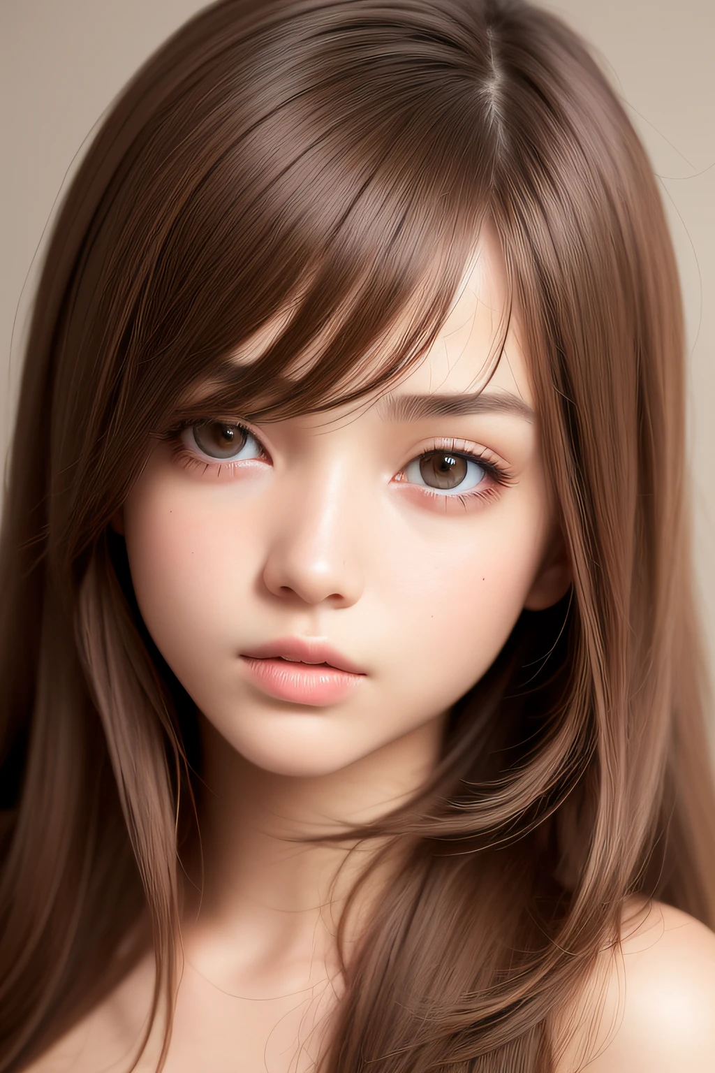 best quality, masterpiece,  (realistic:1.2), 1 girl, brown hair, brown eyes,Front, detailed face, beautiful eyes