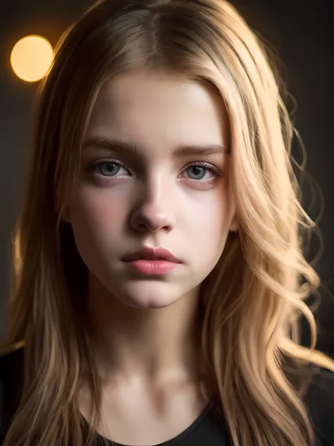 Portrait of an 18 year old cute beautiful perfect face petit teen, Russian, (dark private study, dark and moody light: 1.2)