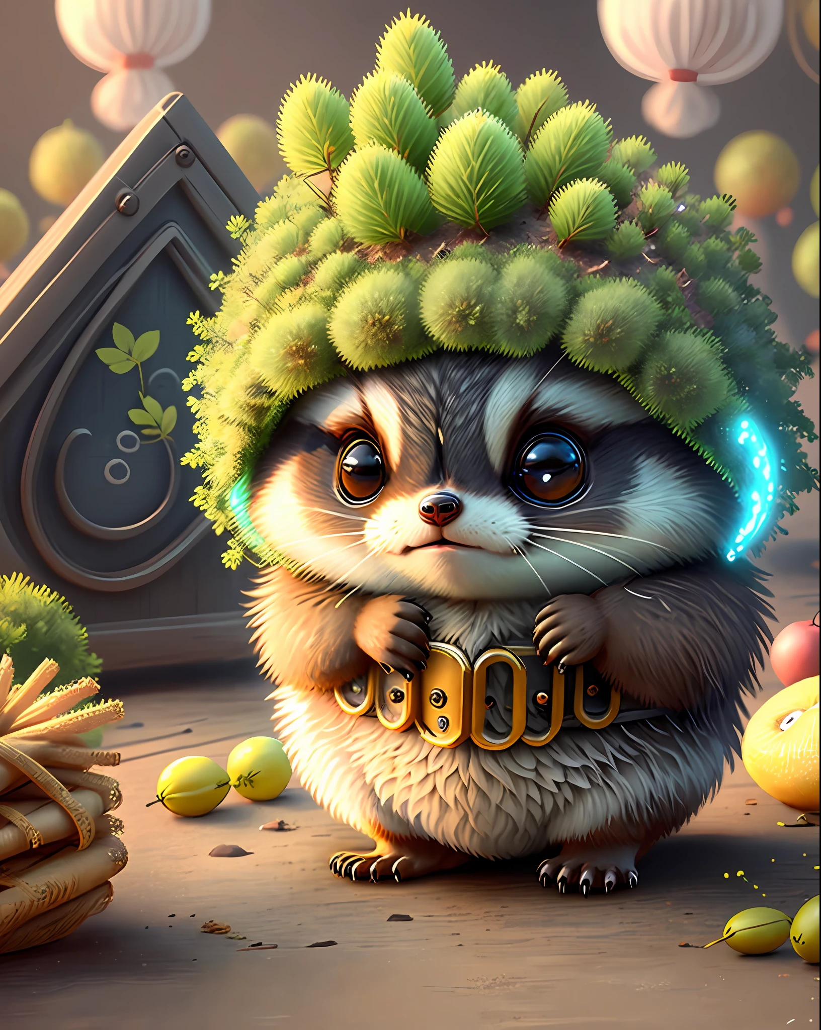 "Create cute creature masterpieces with inspired ultra-detailed concept art. Unleash your inner Cu73Cre4ture programmer with stable spreading power、Let your imagination come alive", （Raccoons）, high detailing, in 8K、Top image quality